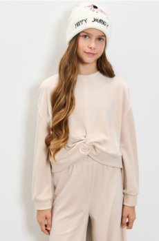 Кофта з круглим вирізом - бежевий