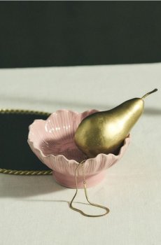 Керамічний декоративний піднос у формі квітки - рожевий