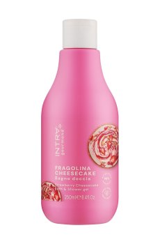 Гель-крем для душа и ванны Intra Strawberry Cheesecake Bath & Shower Gel с ферментированным овсом, 250 мл