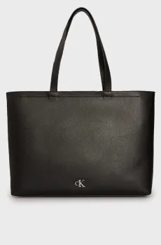 Женская черная сумка MINIMAL MONOGRAM SLIM TOTE34 T Черный ONESIZE Calvin Klein K60K613187