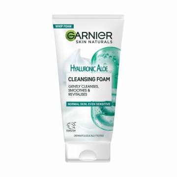 Очищающая гиалуроновая алоэ-пенка для лица Garnier Skin Naturals для нормальной и чувствительной кожи, 150 мл Очищающая гиалуроновая алоэ-пенка для лица Garnier Skin Naturals для нормальной и чувствительной кожи, 150 мл