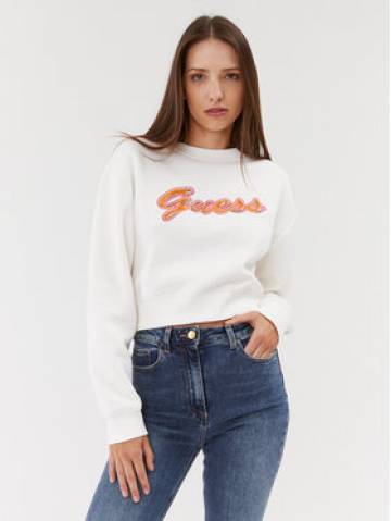 Guess Світшот Velvet Logo W3BQ13 KB681 Білий Regular Fit Guess Світшот Velvet Logo W3BQ13 KB681 Білий Regular Fit