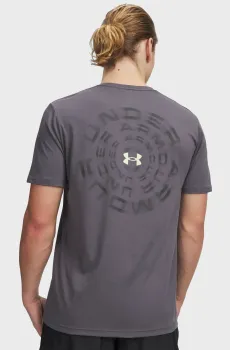 Мужская темно-серая футболка UA M BLUR WM SS-GRY Серый XXL Under Armour 6009248-025