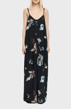 Женский черный комбинезон с узором Черный L Bimba Y Lola 251BR9045.10371