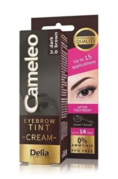 Крем-краска для бровей Delia Cosmetics Cameleo, 3.0 Темно-коричневый, 15 мл