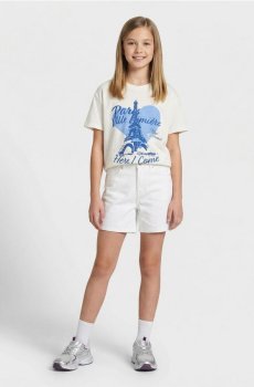 Джинсові шорти - кремовий