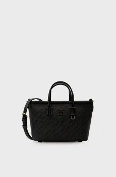 Женская черная сумка с узором MONOPLAY Черный ONESIZE Tommy Hilfiger AW0AW17717