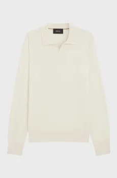 Мужское белое шелковое поло Белый S BOSS 50555201;118