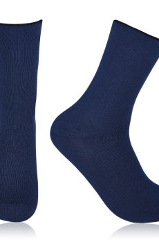 Носки женские AmiGA высокие, антистресс, синие, размер 23-25