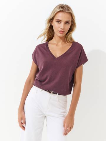 Mohito - Блузка з вмістом льону - коричневий - XXL Mohito - Блузка з вмістом льону - коричневий - XXL