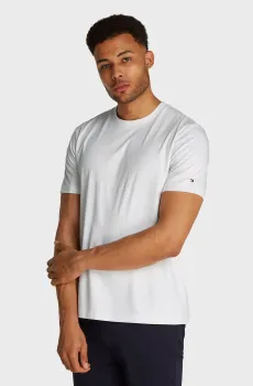 Мужская белая футболка DEBOSSED HILFIGER CREST Белый M Tommy Hilfiger MW0MW37441