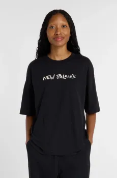 Женская черная футболка Visibly Loved Oversized Черный M New Balance WT61M1JBBK
