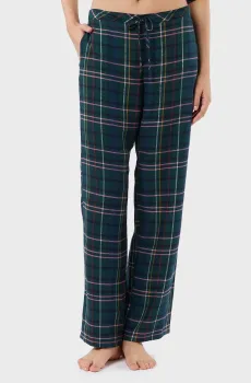 Женские зеленые брюки в клетку EASY Зеленый XS Etam 6537113