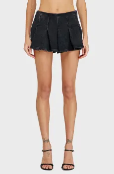 Женская черная джинсовая юбка-шорты DE-ROX Черный 24 Diesel A20654 068KE