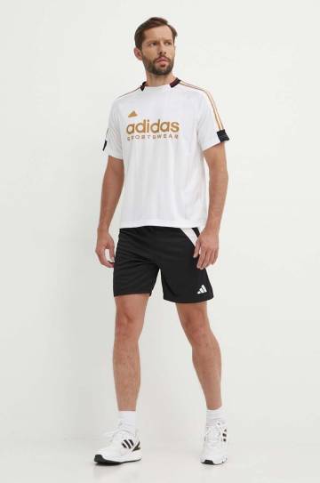 Футболка для тренинга adidas Tiro цвет белый с принтом IW8867 Футболка для тренинга adidas Tiro цвет белый с принтом IW8867