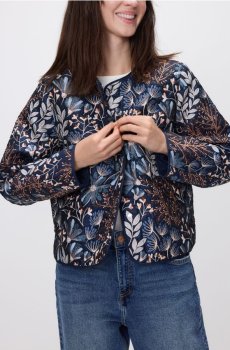 Reserved - Куртка з візерунком - темно-синій - 521IA-59X