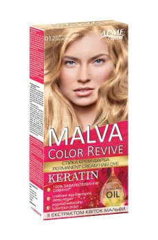 Стойкая крем-краска для волос Malva Color Revive 012 Светло-русый, 105 мл