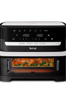 Мультипечь Tefal Dual Easy Fry Flex черная (EY9228E0)