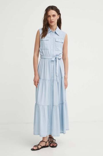 Джинсовое платье Answear Lab maxi расклешённая Джинсовое платье Answear Lab maxi расклешённая