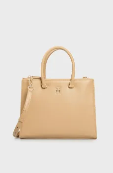 Женская бежевая сумка TH ETERNITY MED TOTE Бежевый ONESIZE Tommy Hilfiger AW0AW16887