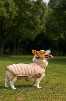Стьобаний одяг для собаки - пастельний рожевий