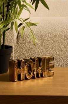 Настільна декорація у формі напису home - золотий
