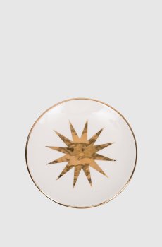 Белое фарфоровое блюдце Thunderbolt