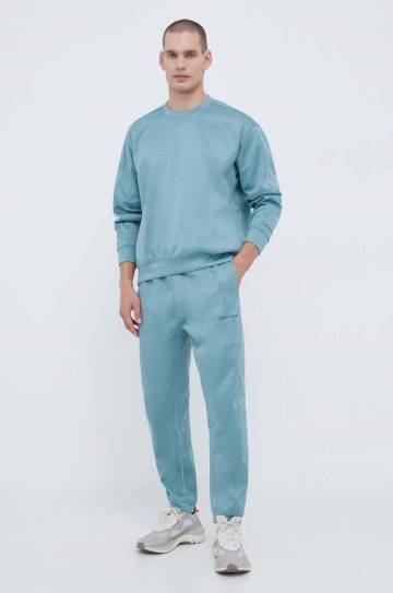 Кофта для тренинга Calvin Klein Performance цвет зелёный однотонная Кофта для тренинга Calvin Klein Performance цвет зелёный однотонная