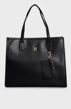 Женская черная сумка TH CITY TOTE Черный ONESIZE Tommy Hilfiger AW0AW15690