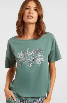 Женская зеленая футболка BANNA Зеленый M Etam 6526236