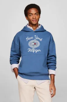 Мужское синее худи HILFIGER NY Синий XL Tommy Hilfiger MW0MW35563