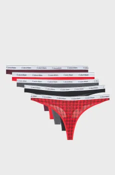 Женские трусики (5 шт) THONG Разноцветный XS Calvin Klein 000QD5221E