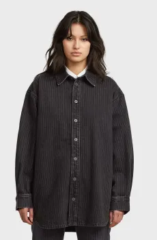 Женская темно-серая рубашка в полоску Maxi Серый M G-Star RAW D27926,D933