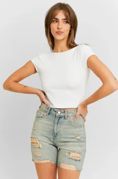 Женские голубые джинсовые шорты Голубой 40 Tally Weijl SSHDEMUDY