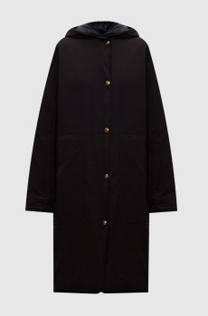 Черная двухсторонняя пуховая куртка Thymlong