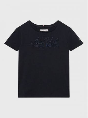 Tommy Hilfiger Футболка Ny Script KG0KG07086 D Cиній Regular Fit Tommy Hilfiger Футболка Ny Script KG0KG07086 D Cиній Regular Fit