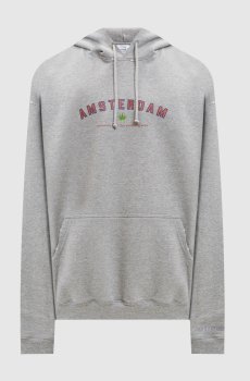 Серое меланжево худи Amsterdam