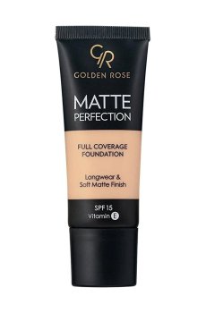 Уценка! Тональная основа для лица Golden Rose Matte Perfection Full Coverage Foundation SPF 15, C3, 35 мл