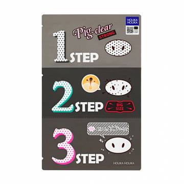 Средство для очистки пор Holika Holika Pig Clear Blackhead 3-Step Kit (Strong) с древесным углем, 15 г Средство для очистки пор Holika Holika Pig Clear Blackhead 3-Step Kit (Strong) с древесным углем, 15 г