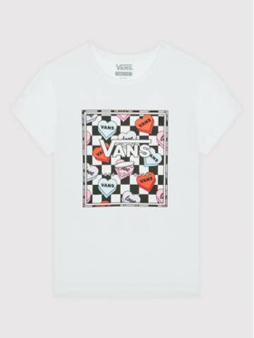 Vans Футболка Box Candy Hearts VN0A5LEF Білий Regular Fit Vans Футболка Box Candy Hearts VN0A5LEF Білий Regular Fit