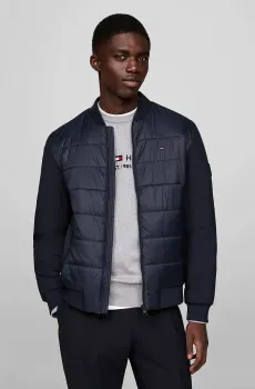 Мужской темно-синий бомбер CL MIXED MEDIA Синий S Tommy Hilfiger MW0MW35653
