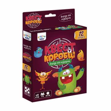 Развлекательная настольная игра Vladi Toys Квест в коробке, монстры, от 6 лет, 12 карточек с заданиями (VT5902-02) Развлекательная настольная игра Vladi Toys Квест в коробке, монстры, от 6 лет, 12 карточек с заданиями (VT5902-02)