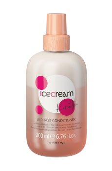 Двухфазный кондиционер Inebrya Ice Cream Keratin Bi-Phase Conditioner для сухих, вьющихся и окрашенных волос, 200 мл