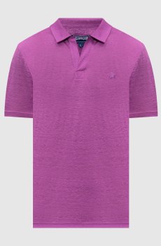 Фиолетовое поло Pyramid из льна