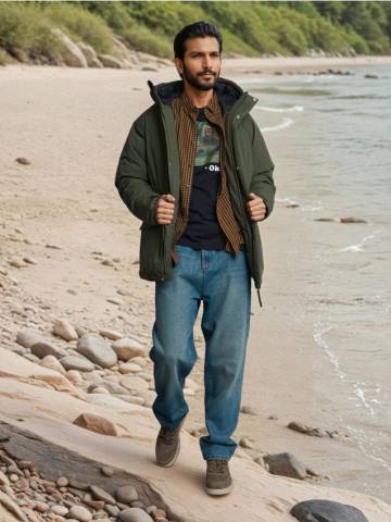 Бавовняна картата сорочка - золотисто-коричневий Бавовняна картата сорочка - золотисто-коричневий