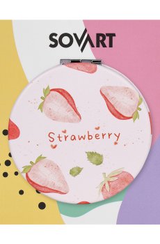 Зеркало компактное Sovart круглое, Strawberry