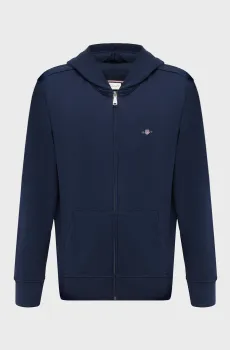 Мужское темно-синее худи SHIELD LOGO ZIP Синий XL Gant 2003337