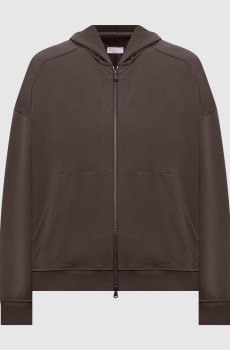 Коричневая спортивная куртка с цепочкой мониль