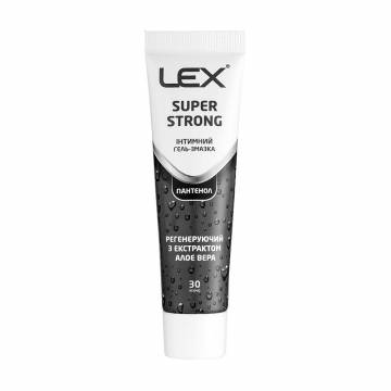 Регенерирующий интимный гель-смазка LEX Super Strong Panthenol, с экстрактом алоэ вера, 30 мл Регенерирующий интимный гель-смазка LEX Super Strong Panthenol, с экстрактом алоэ вера, 30 мл