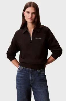 Женская черная спортивная кофта FRENCH TERRY Черный XL Calvin Klein Jeans LV047E824G